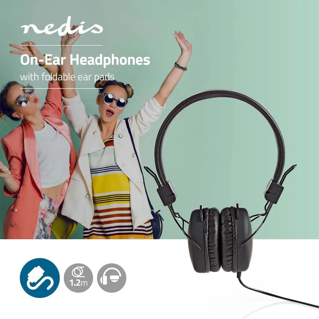 Nedis HPWD1101BK On-Ear Koptelefoon - Zwart
