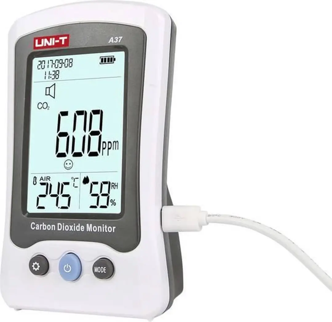 UNI-T A37 Kooldioxidemeter - Met Temperatuurmeting - afbeelding 2 van 6