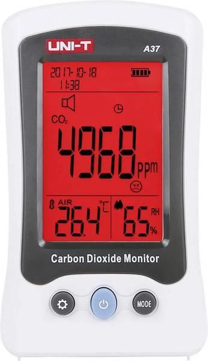 UNI-T A37 Kooldioxidemeter - Met Temperatuurmeting - afbeelding 5 van 6