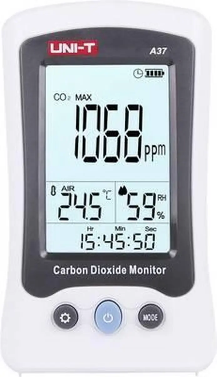 UNI-T A37 Kooldioxidemeter - Met Temperatuurmeting - afbeelding 6 van 6