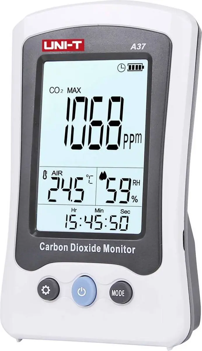 UNI-T A37 Kooldioxidemeter - Met Temperatuurmeting - afbeelding 3 van 6