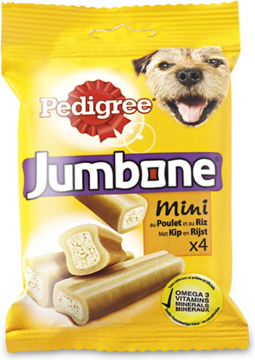 Pedigree Jumbstone Mini Hondensnacks Kip & Lam 160g