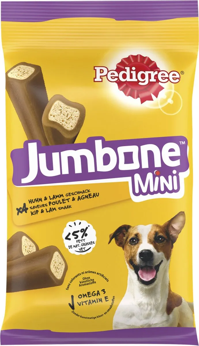 Pedigree Jumbstone Mini Hondensnacks Kip & Lam 160g