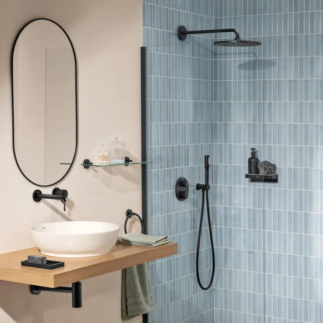 GROHE Essence M-Size 2-gats Wastafelmengkraan - Matte Black - afbeelding 6 van 6