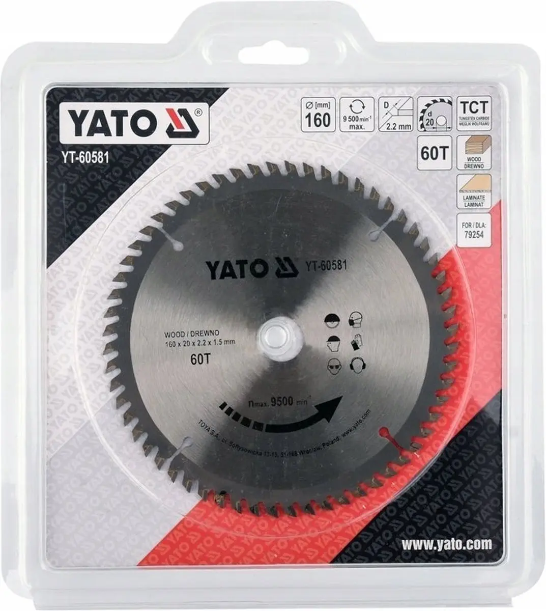 Yato Cirkelzaagblad Ø160mm 60T - YT-60581 - afbeelding 3 van 3