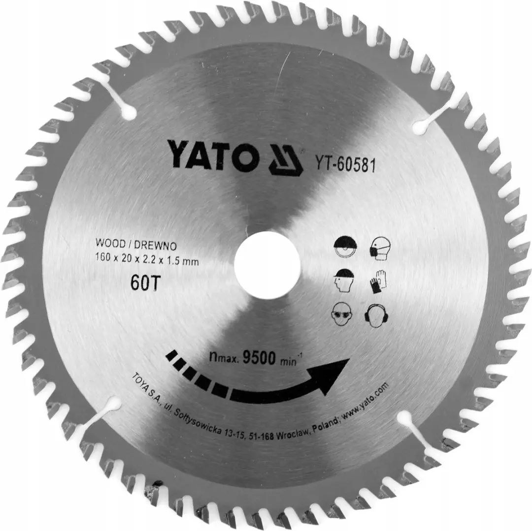Yato Cirkelzaagblad Ø160mm 60T