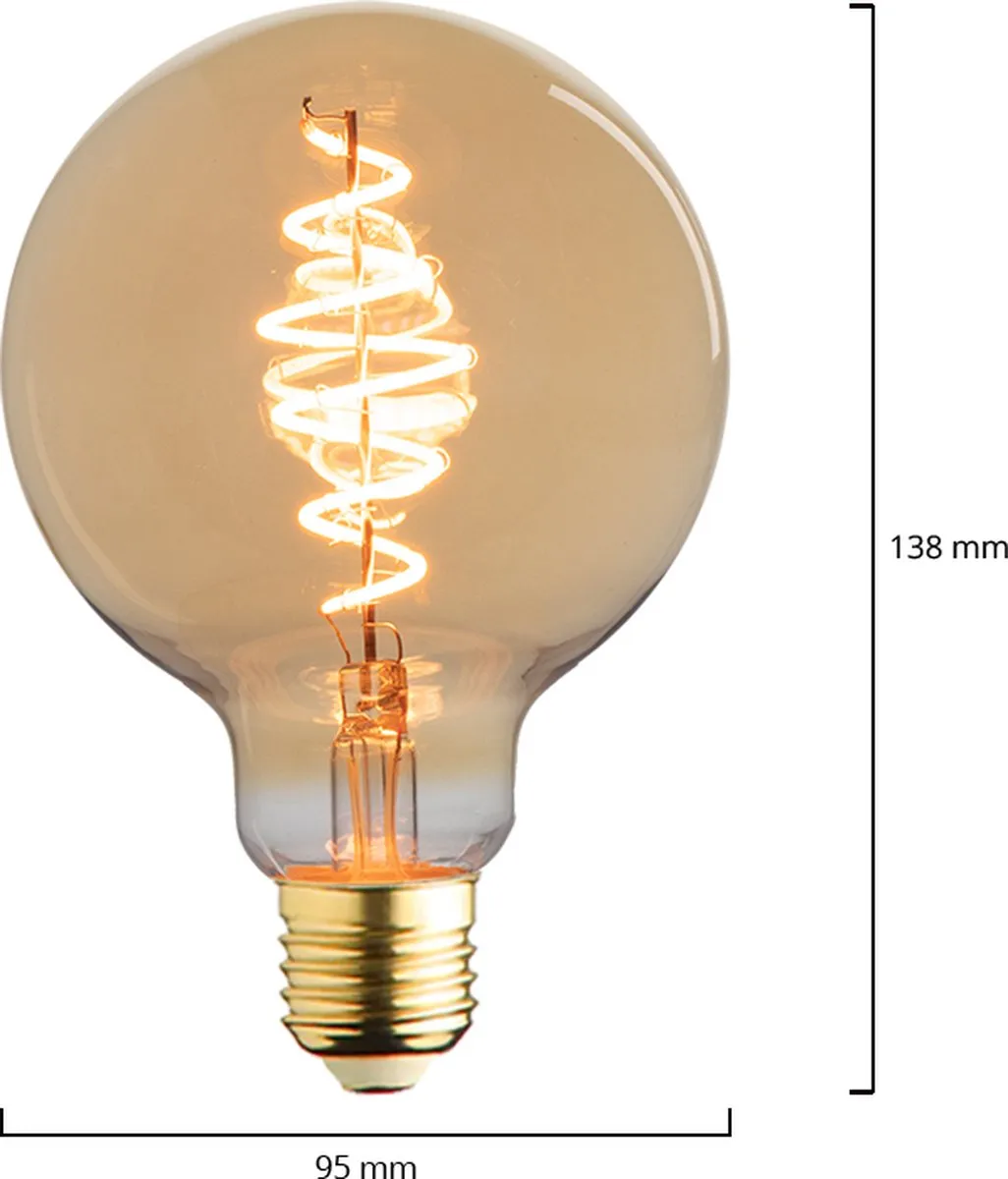 Lybardo E27 LED Lamp 3.5W 3-pack - 2000K Warmwit - Amber - afbeelding 6 van 6