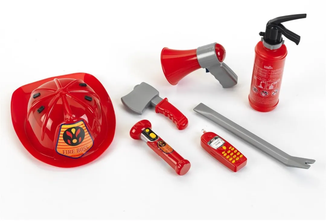 Klein Toys 7-delige Brandweerset - Rood/Grijs - afbeelding 6 van 6