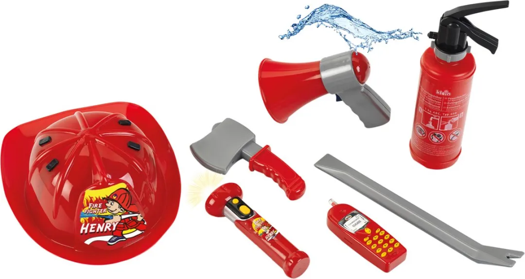 Klein Toys 7-delige Brandweerset - Rood/Grijs