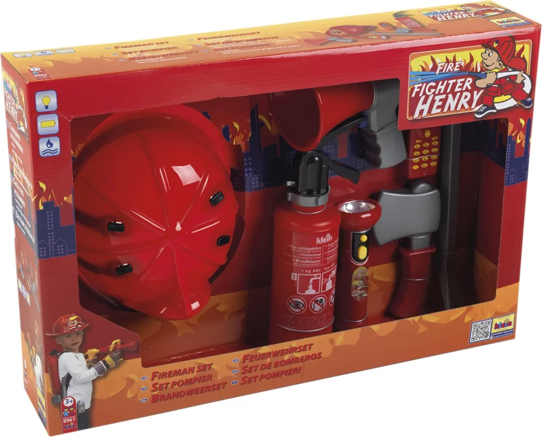 Klein Toys 7-delige Brandweerset - Rood/Grijs