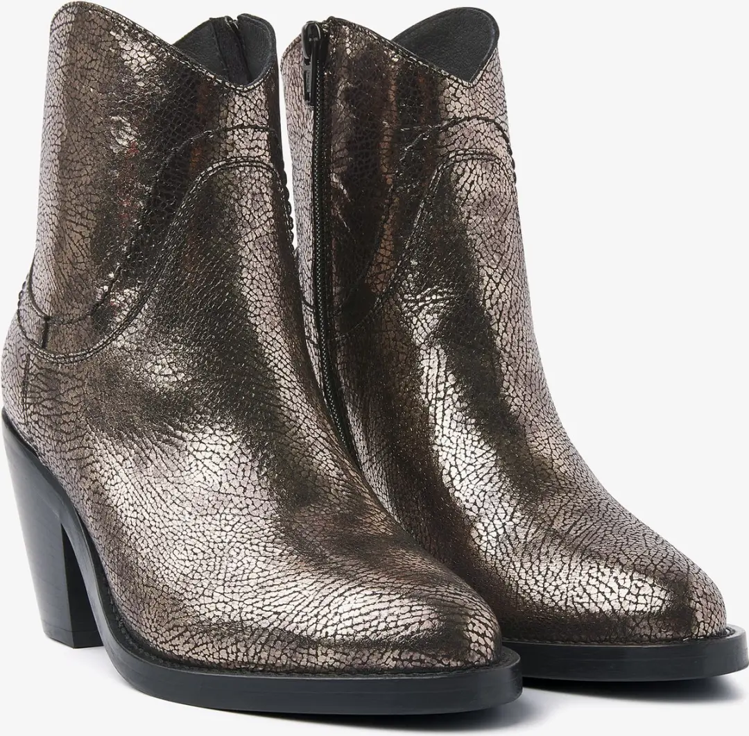 VIA VAI Mara Denver Enkellaarzen - Metallic - 38 - afbeelding 2 van 6