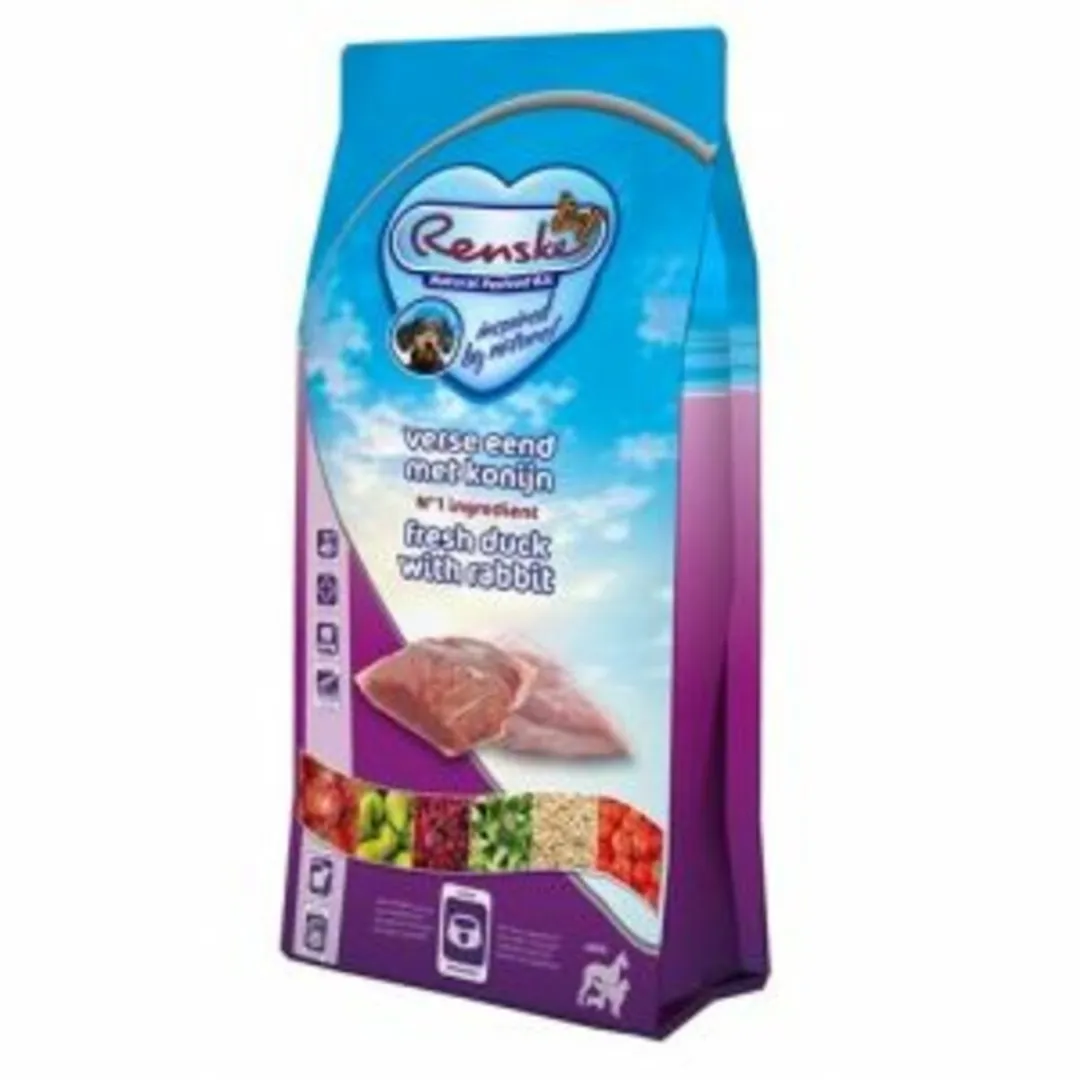 Renske Adult Eend & Konijn Hondenvoer - 8 kg - afbeelding 6 van 6