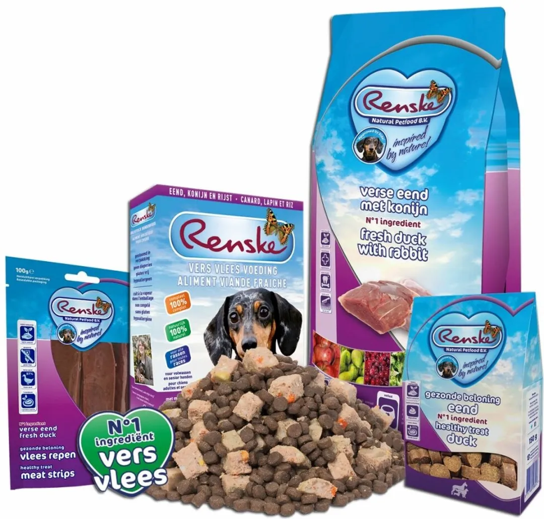 Renske Adult Eend & Konijn Hondenvoer - 8 kg