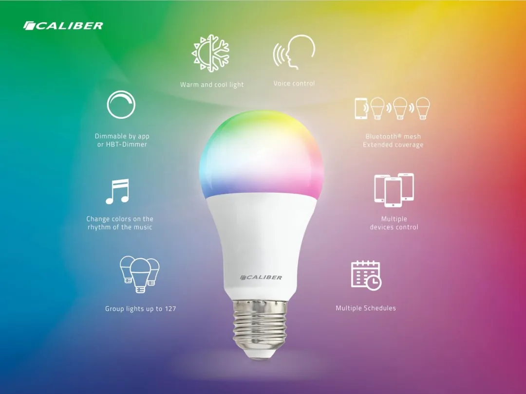 Caliber Smart Lamp E27 RGB & Warm Wit - 3 Stuks - Mat Glas