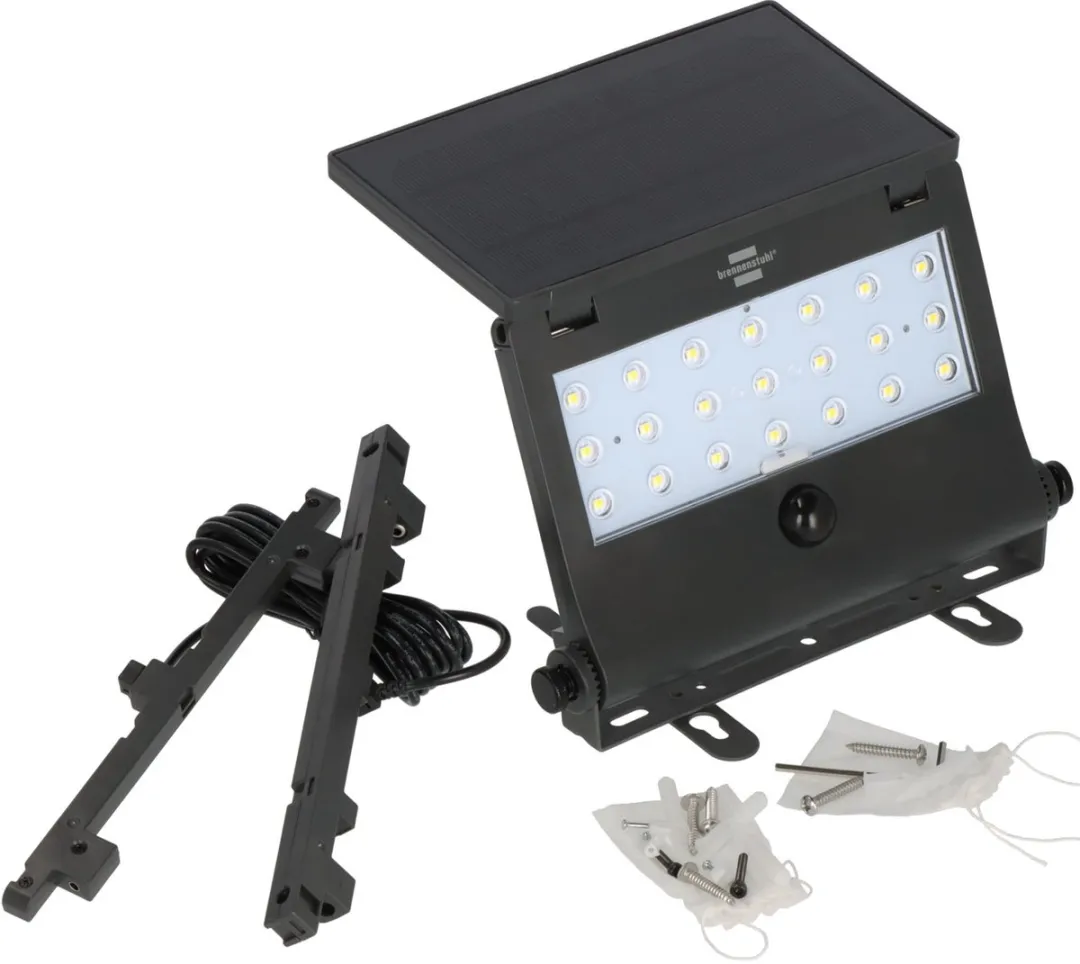 Brennenstuhl LED Solar Spot SOL 1000 7W - 1000lm Koelwit 4000K - IP65 - Zwart