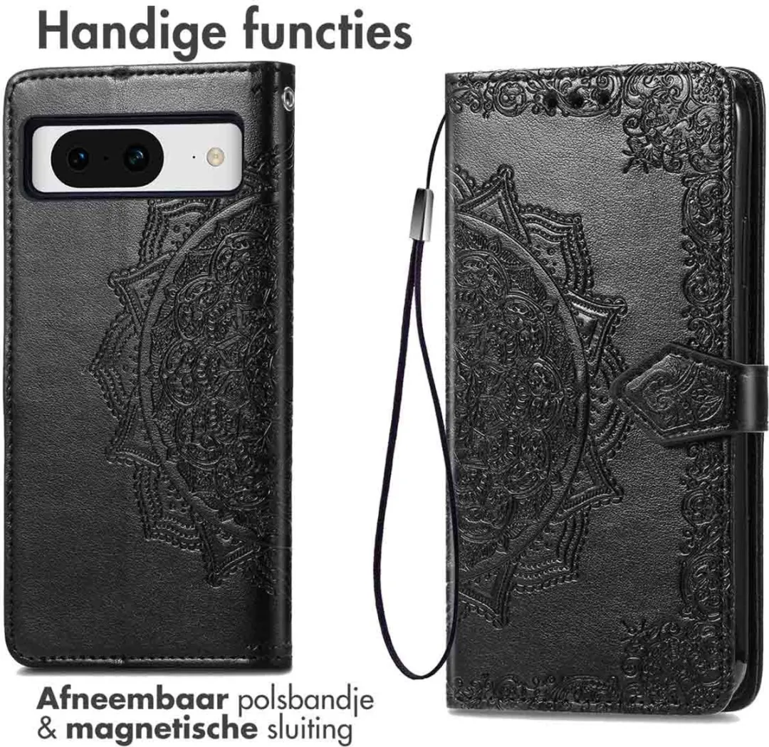 Imoshion Hoesje Google Pixel 8 Mandala Bookcase - Zwart