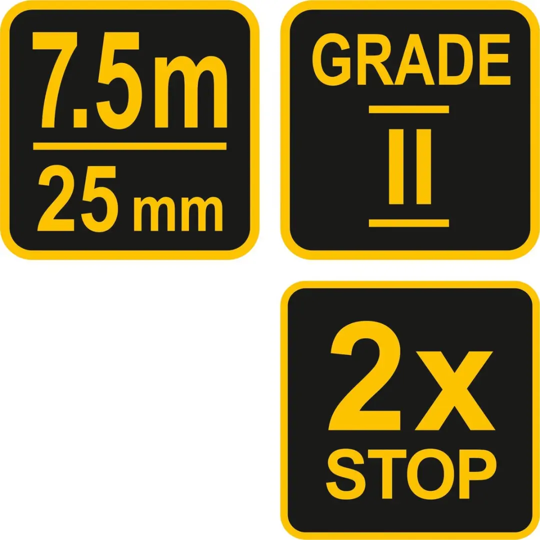 Vorel 10064 Meetlint - 7.5m - Geel - afbeelding 4 van 4