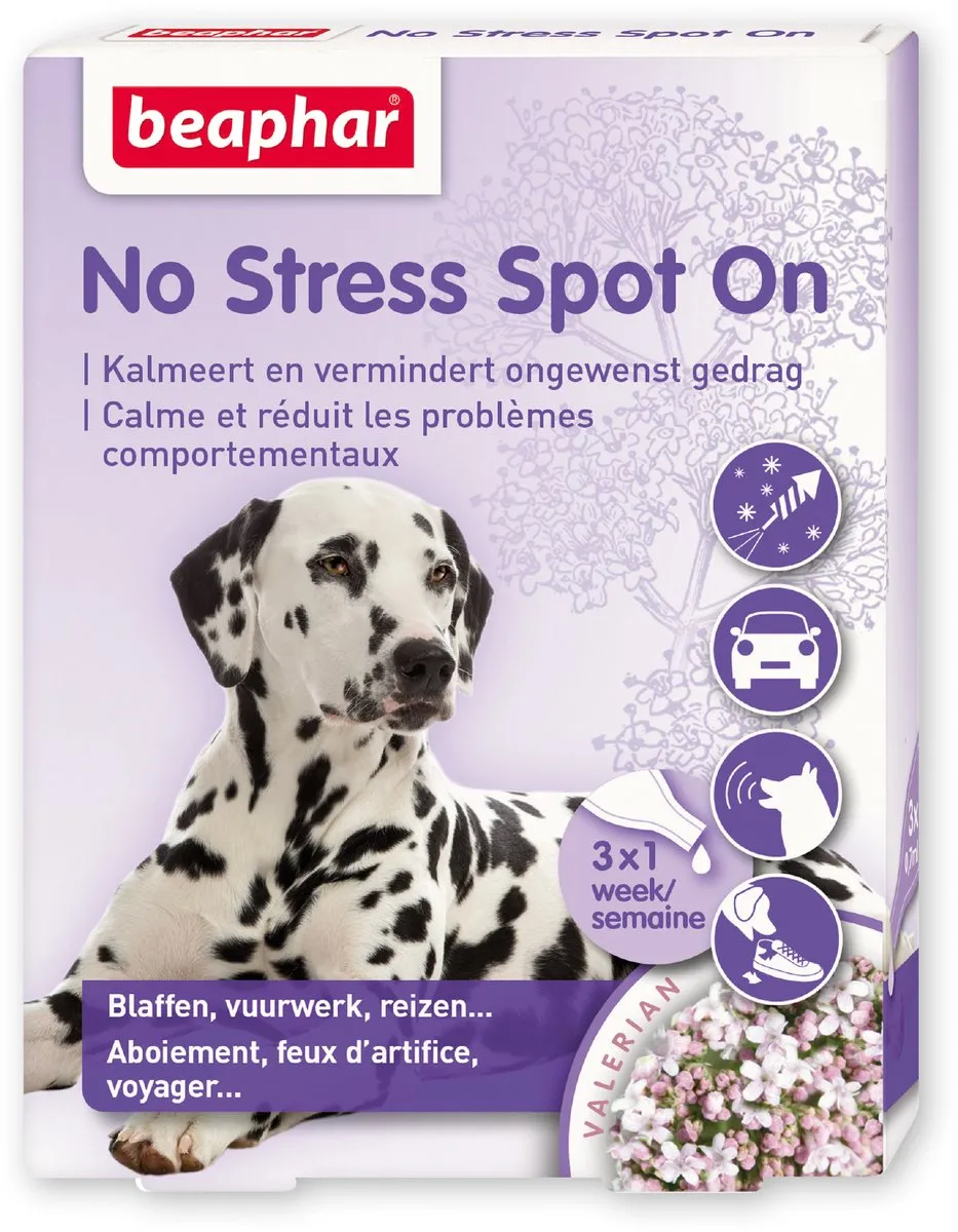 Beaphar No Stress Spot-On Hond - 3 Pipetten