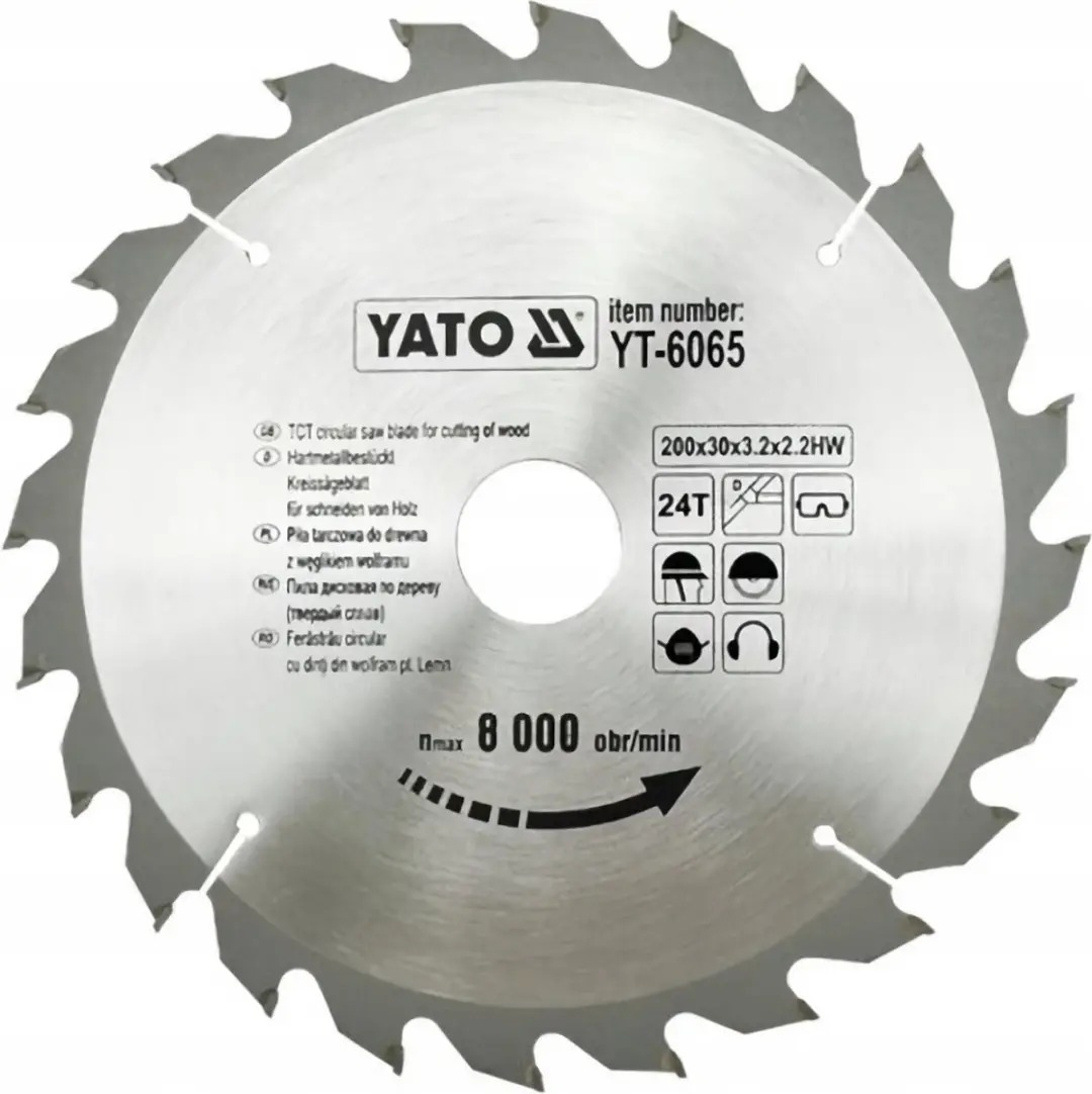 Yato YT-6071 Cirkelzaagblad Ø250mm - 40T - Ø30mm as - afbeelding 3 van 4