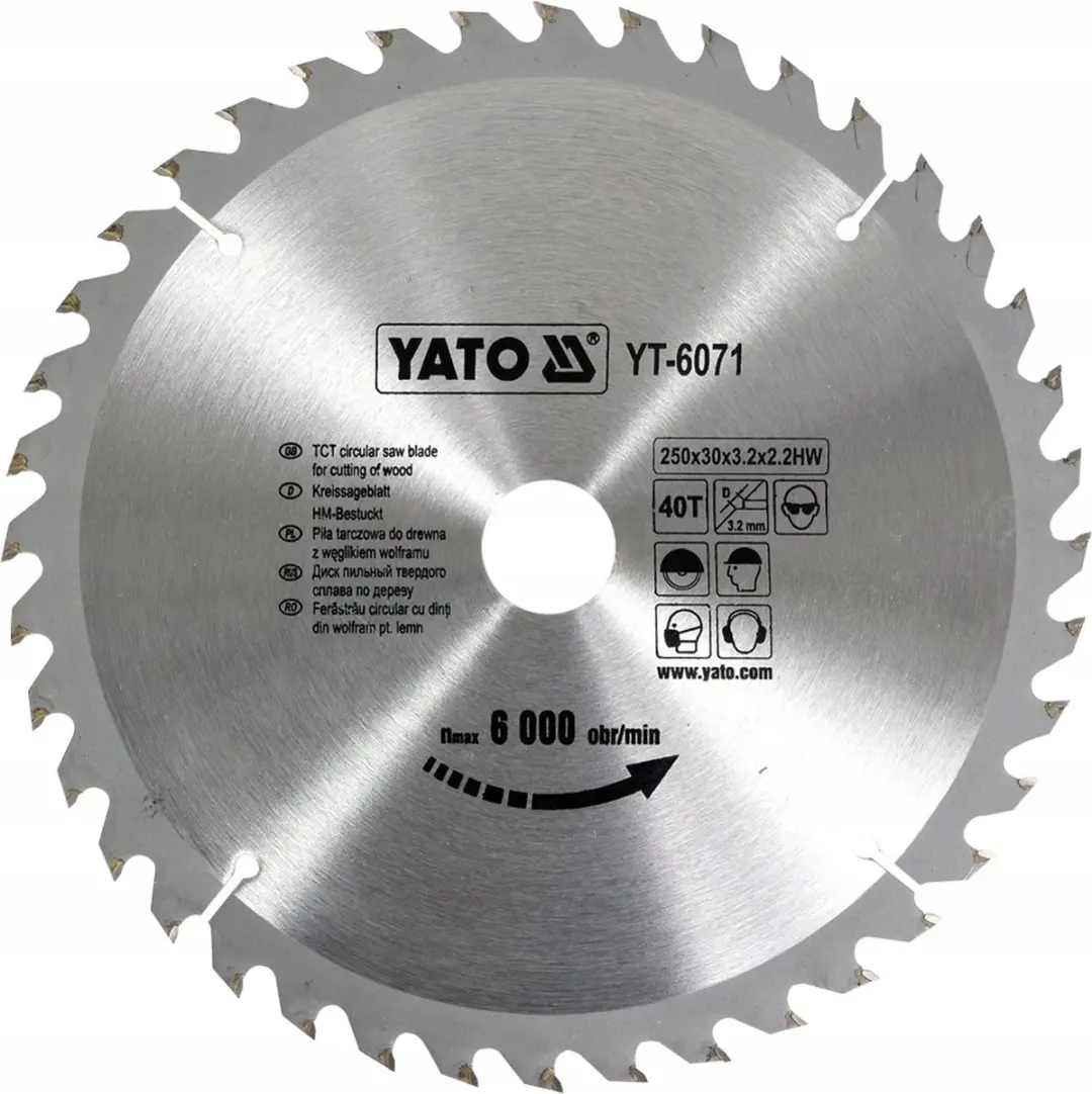 Yato YT-6071 Cirkelzaagblad Ø250mm