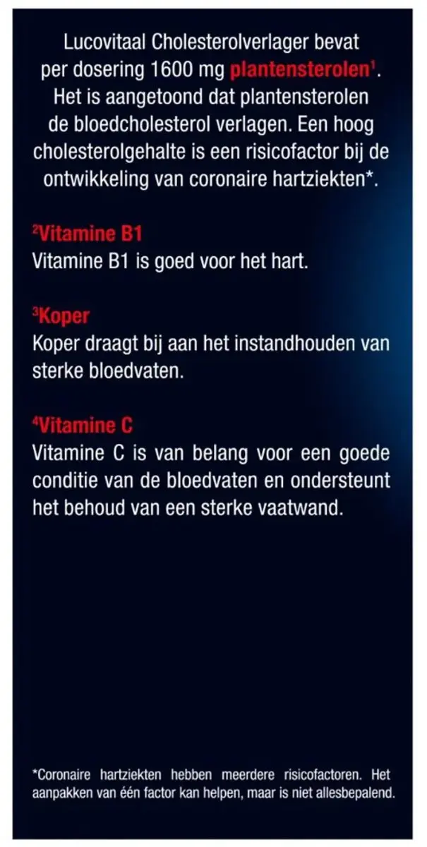 Lucovitaal Cholesterol Verlager - 2x 60 tabletten - afbeelding 2 van 6