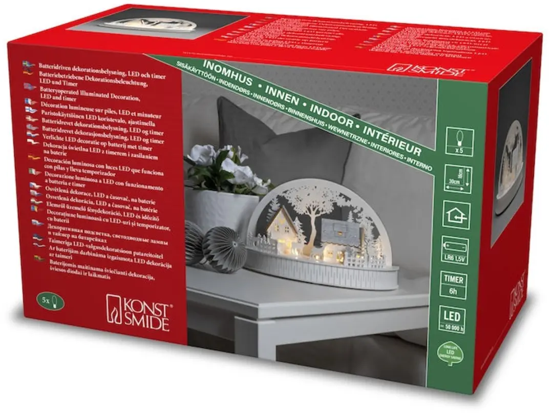 Konstsmide 3280-210 LED Silhouet Huizen en Rendieren - afbeelding 2 van 5