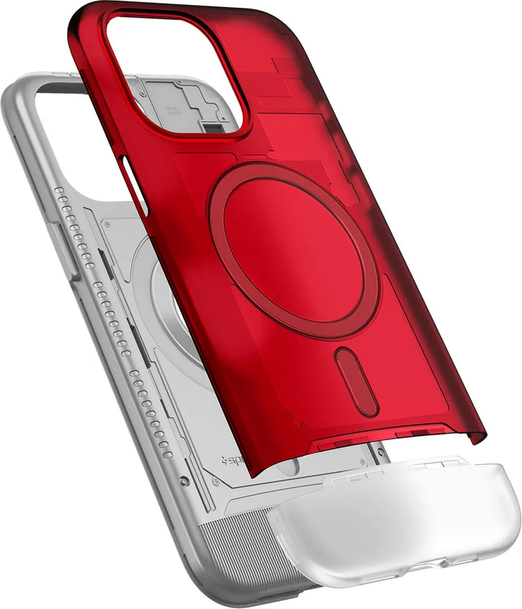 Spigen Classic C1 MagFit Hoesje iPhone 15 Pro Max - Rood - afbeelding 5 van 6