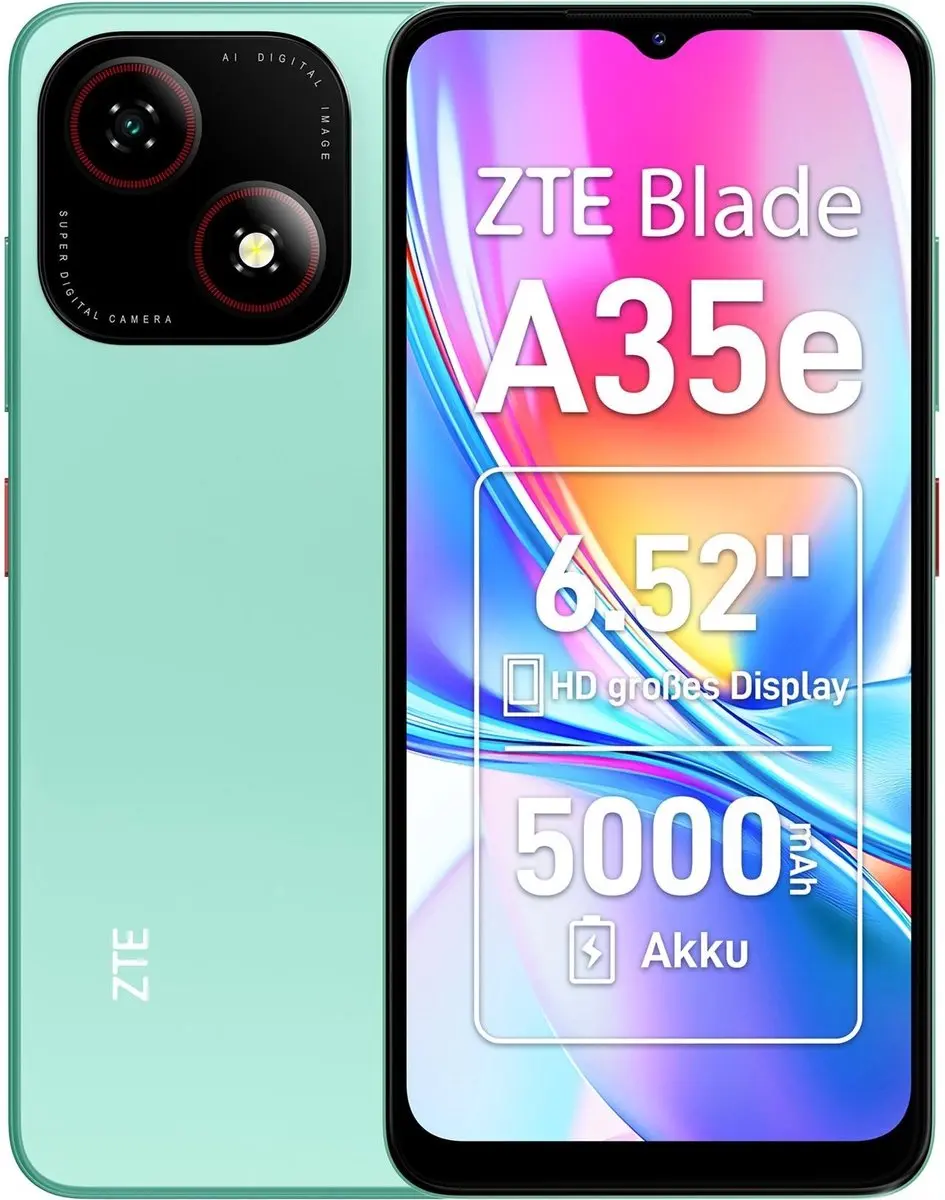 ZTE Blade A35e Smartphone - 64GB - Groen - afbeelding 2 van 2