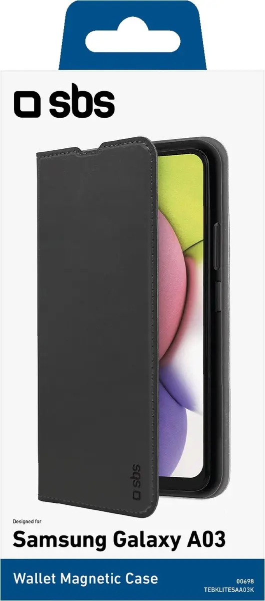 SBS Wallet Lite Hoesje Galaxy A03 TEBKLITESAA03K - Zwart - afbeelding 3 van 4