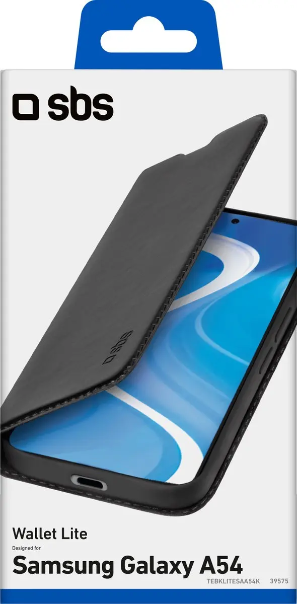 SBS Wallet Lite Bookcase Hoesje voor Samsung Galaxy A54 - Zwart - afbeelding 2 van 3