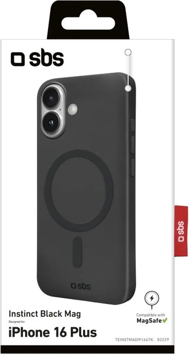 SBS TEINSTMAGIP1667K Hoesje iPhone 16 Plus - Zwart - afbeelding 2 van 3