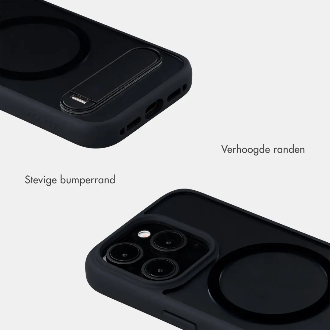 Accezz Hold Backcover iPhone 15 Pro hoesje met MagSafe - Zwart - afbeelding 6 van 6