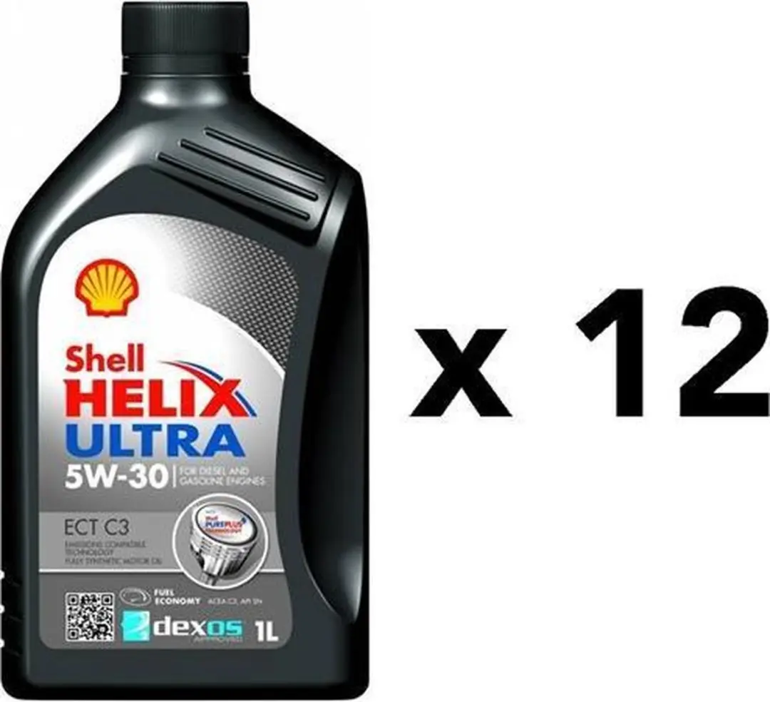 Shell Aanbieding: 12 X Helix Ultra Ect C3 5W30 1L
