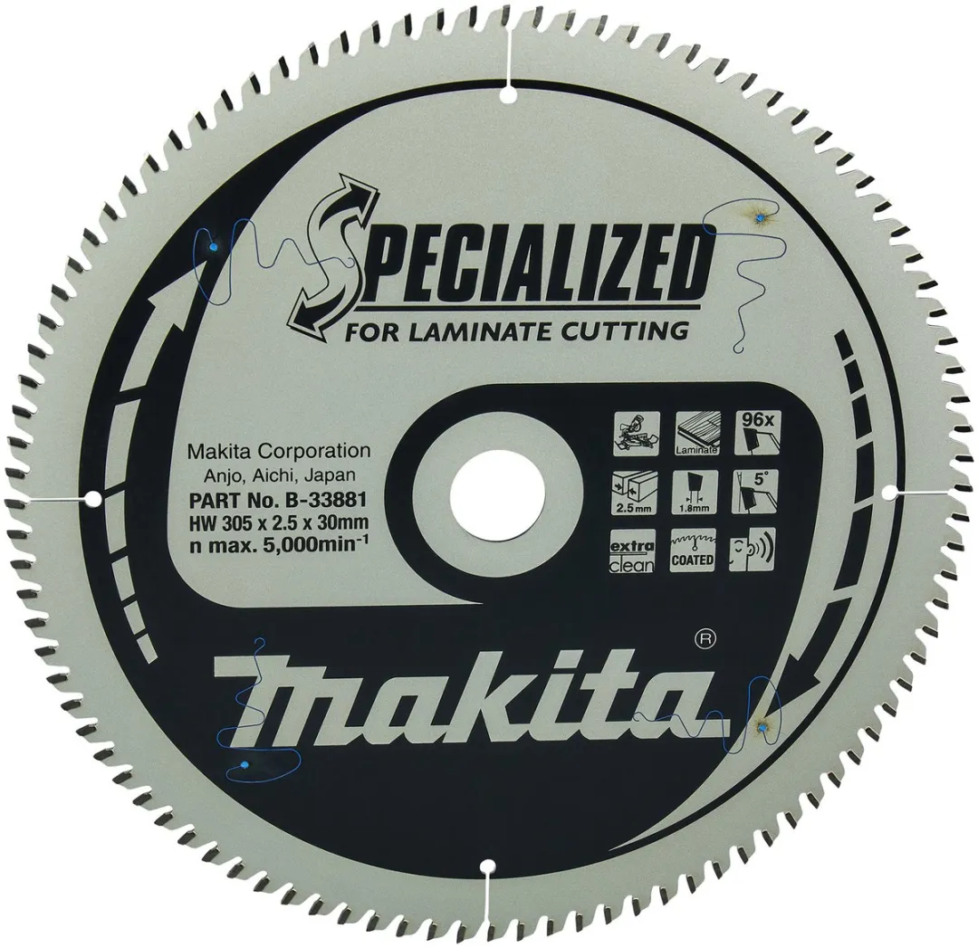 Makita B-33881 Afkortzaagblad Laminaat 305mm 96T
