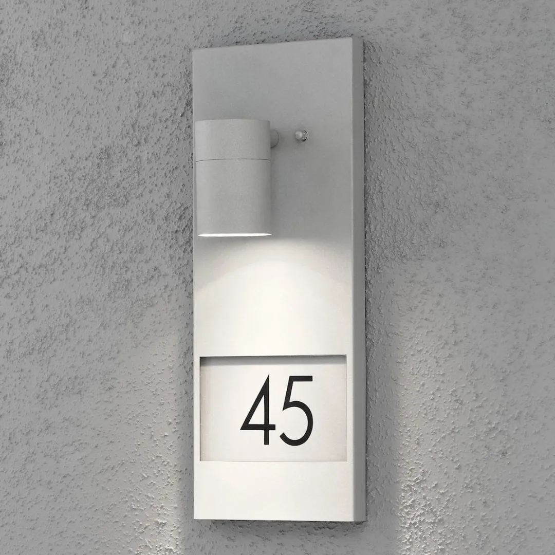 Konstsmide Modena Huisnummerlamp Buiten GU10 - IP44 - Zilvergrijs