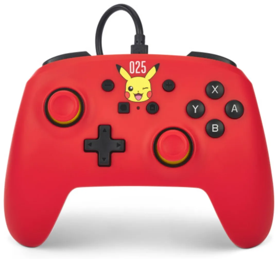 PowerA NSGP0200-01 Bedrade Controller Nintendo Switch - Lachende Pikachu