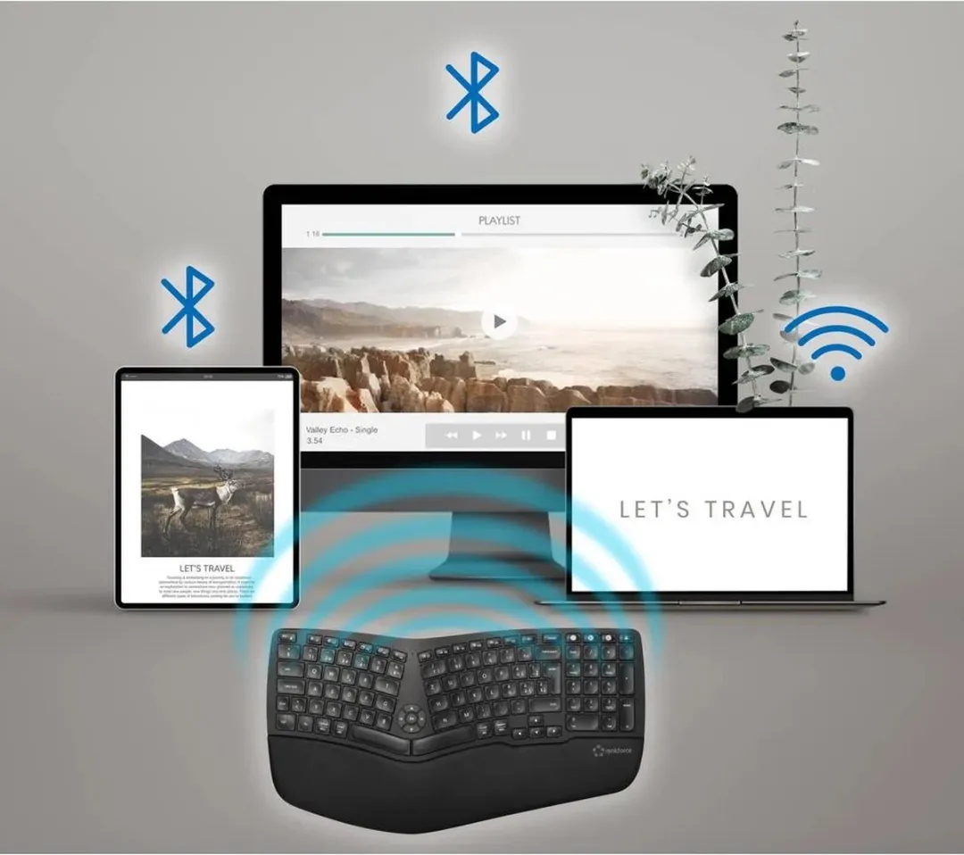 Renkforce RF-WKB-511 Bluetooth Toetsenbord - Zwart