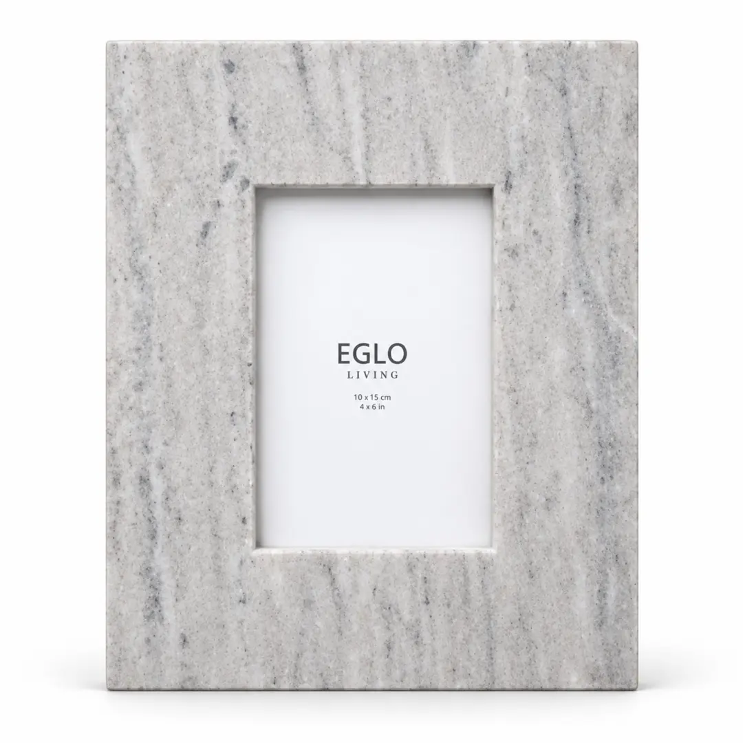 EGLO Siayan, Enkele fotolijst, MDF, Marmer, Grijs, Wit, Mat, Tafel, 10 x 15 cm