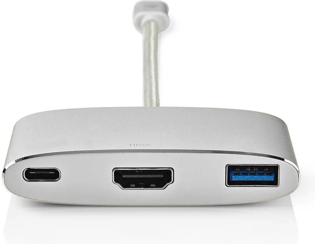 Nedis CCTB64765AL02 USB Multi-Port Adapter - HDMI/USB-C/USB-A - 5Gbps - 20cm - Zilver