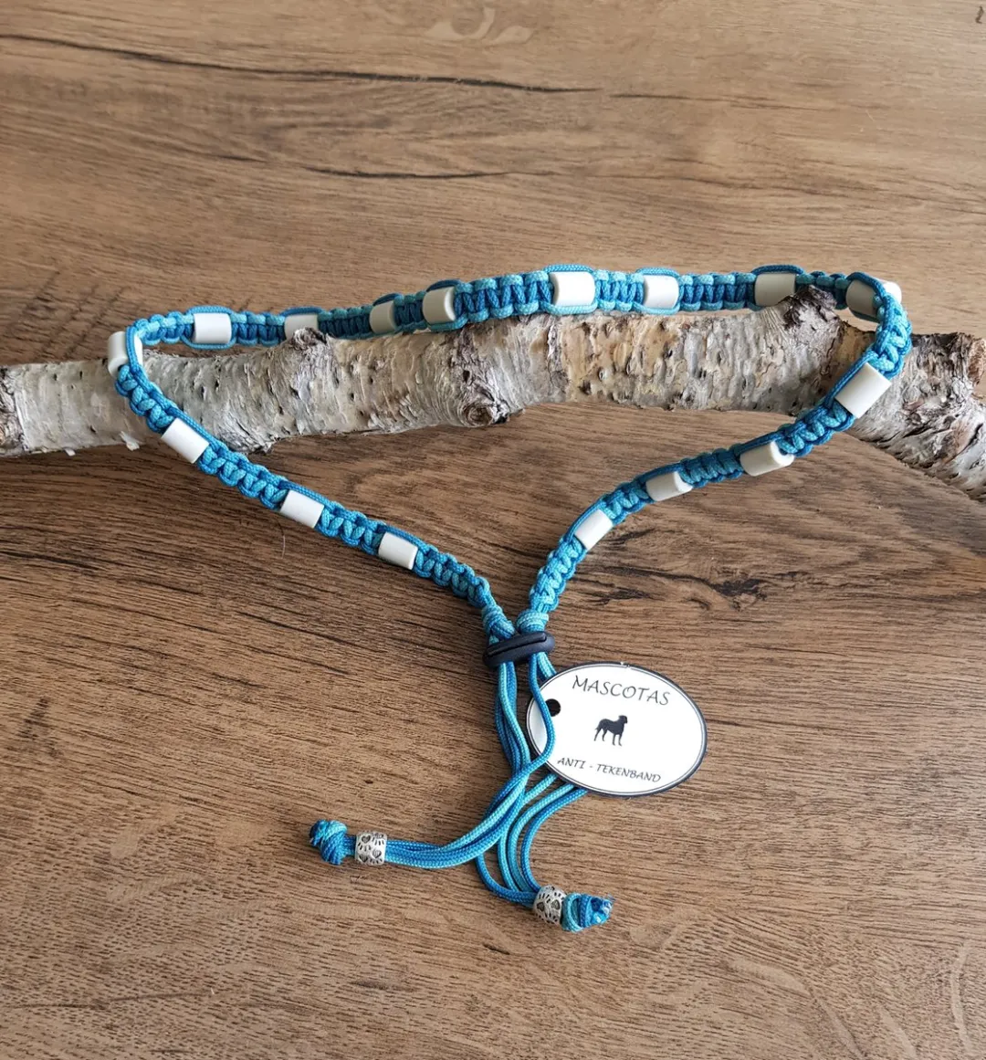 De kleine Dierenwinkel Anti-Tekenband EM Turquoise 30-40cm
