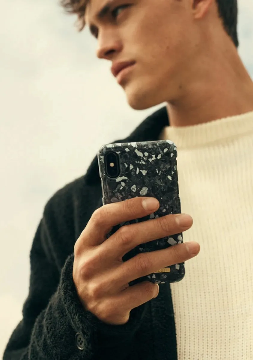 iDeal of Sweden iPhone 11 Pro Hoesje Terrazzo - Zwart/Grijs