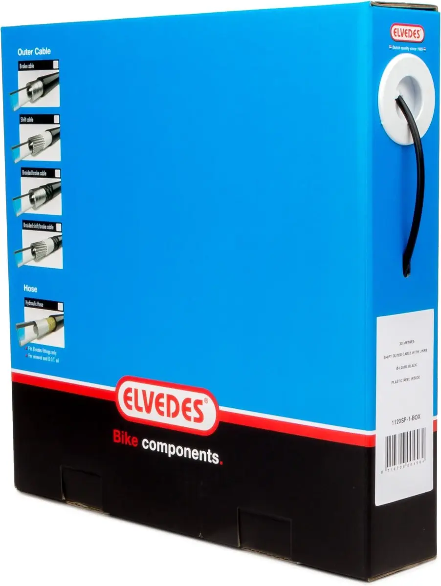 Elvedes Schakelbuitenkabel Gevlochten 30 M X 4,9 Mm Smoke Zilver
