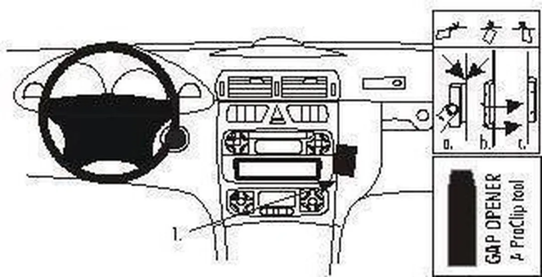 Brodit ProClip Houder Mercedes C-Klasse 2000-2006 - Zwart - 852812