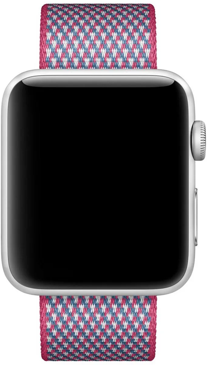 Apple Woven Nylon Band Apple Watch - Berry - One Size