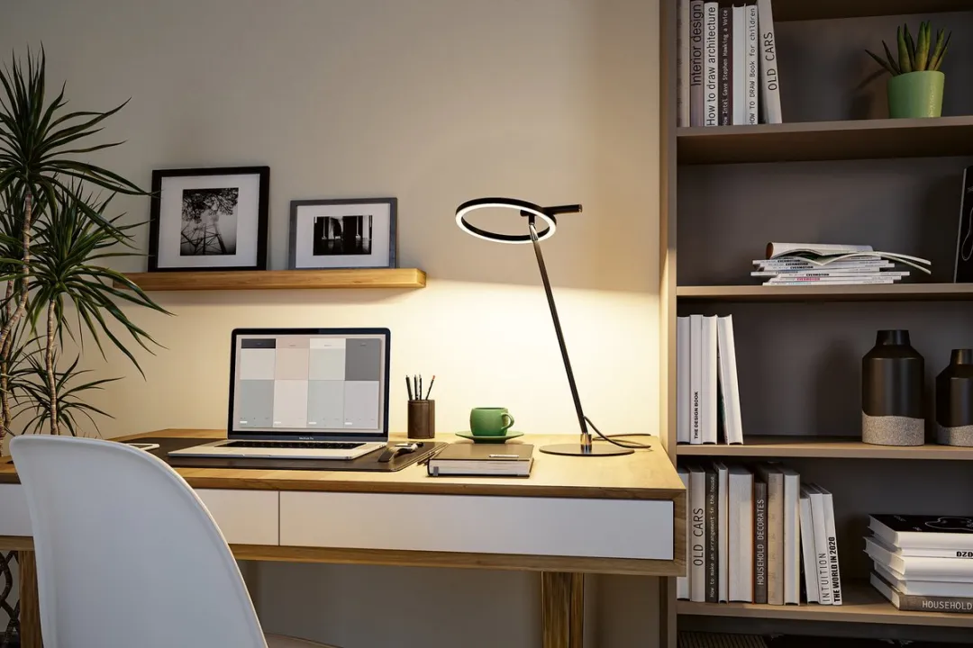 Paulmann Odila LED Bureaulamp 650lm Tunable White - Zwart mat/Chroom - afbeelding 6 van 6