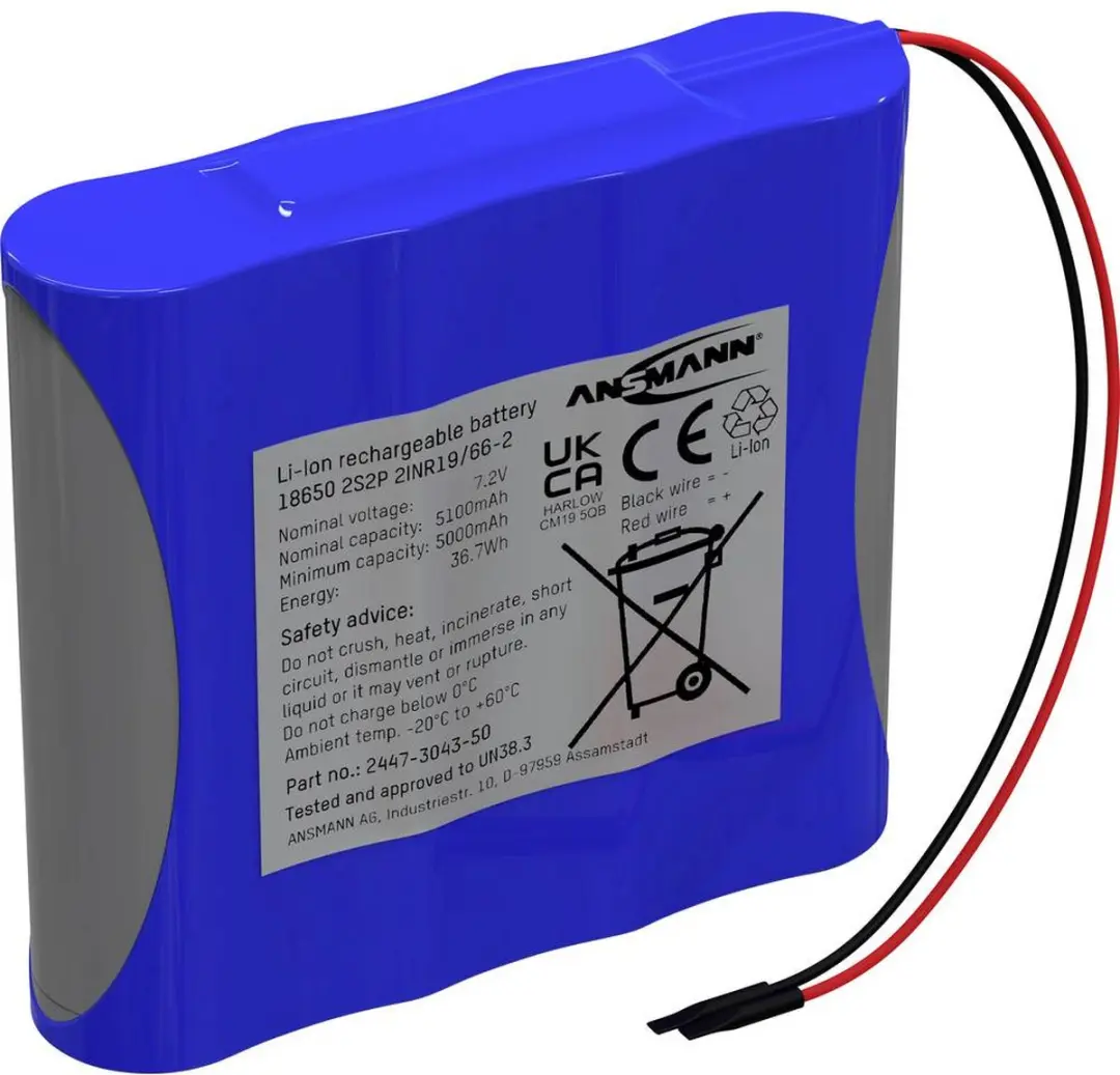 Ansmann 2S2P Accupack - 7.2V 5100mAh - afbeelding 2 van 2