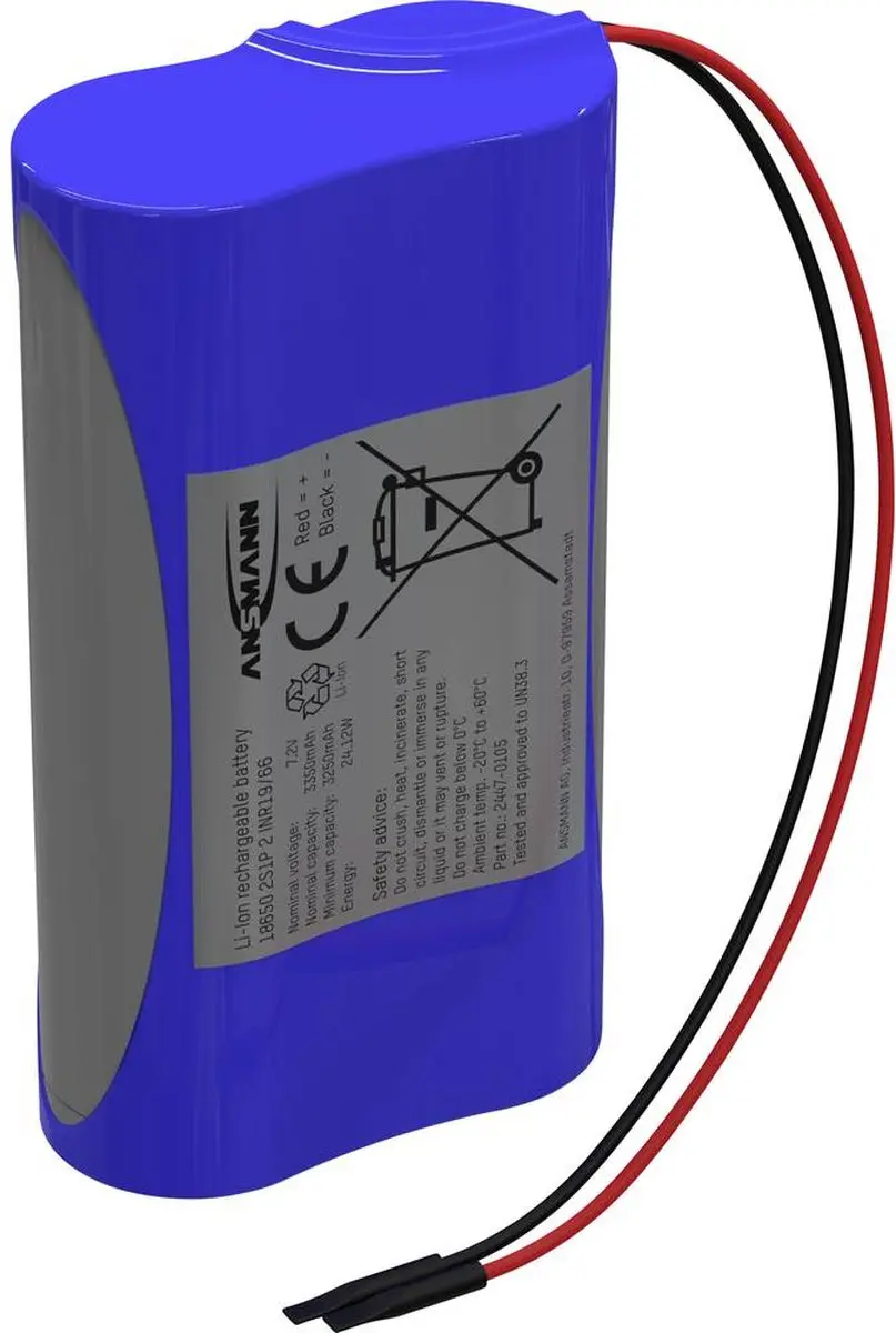 Ansmann 2S1P Accupack 18650 Li-ion 7.2V 3350mAh