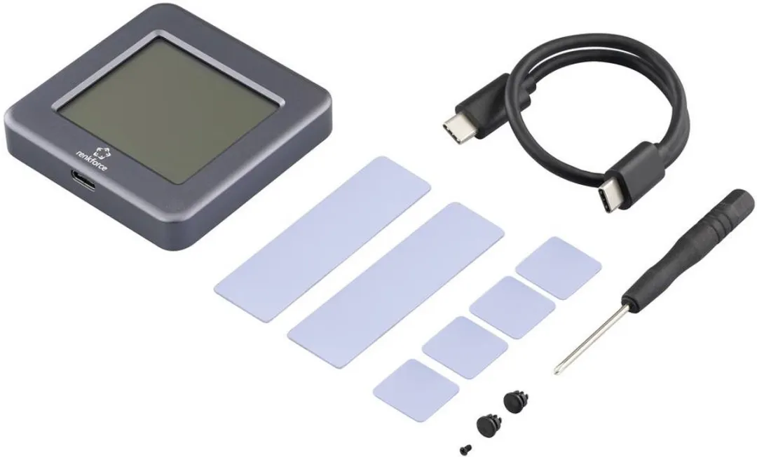 Renkforce RF-M2E-300 M.2 SSD-behuizing USB-C 10 Gbit/s - Grijs