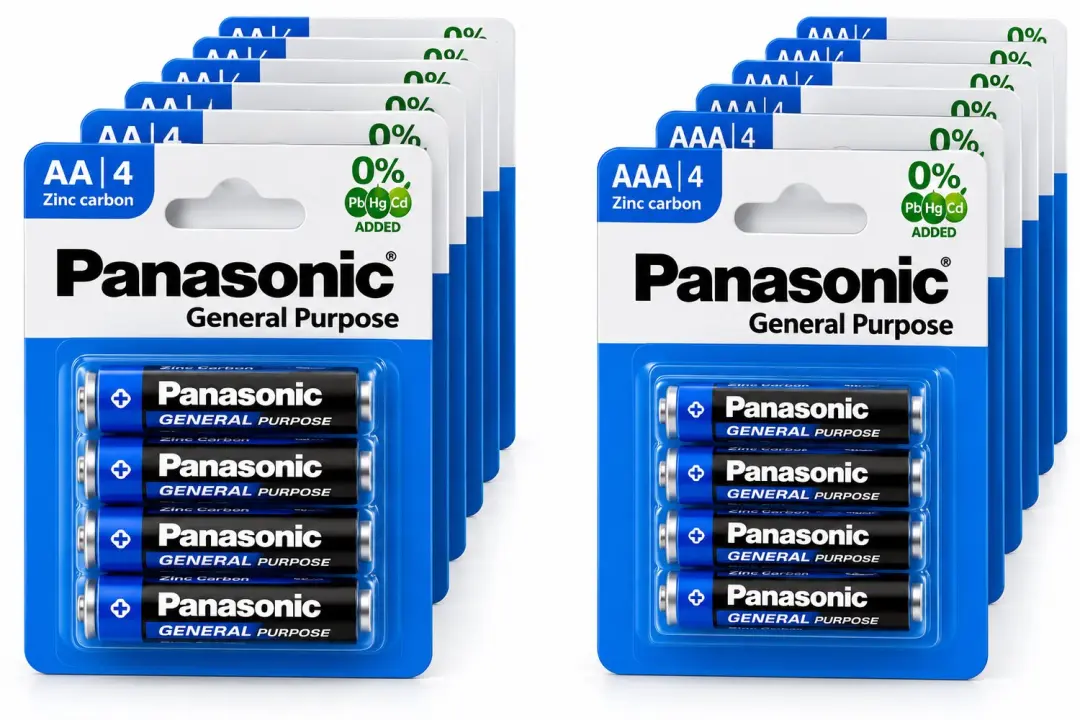 Panasonic AA & AAA Batterijen 1.5V
