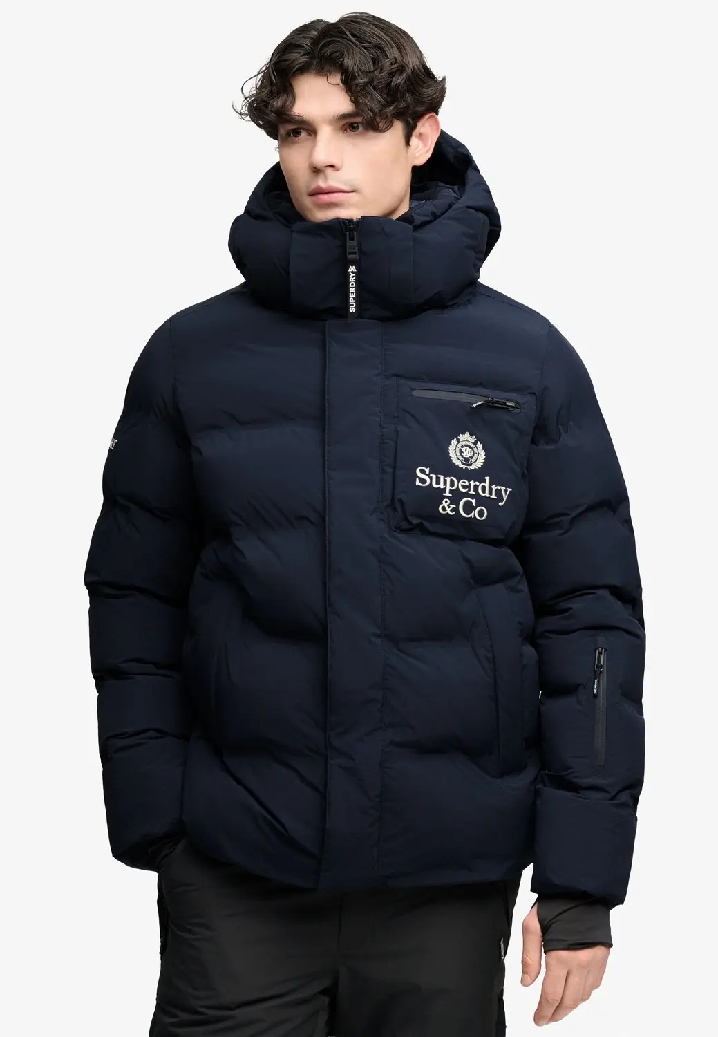 Superdry Ski Sports Gewatteerde Jas - Blauw - XL - afbeelding 2 van 3